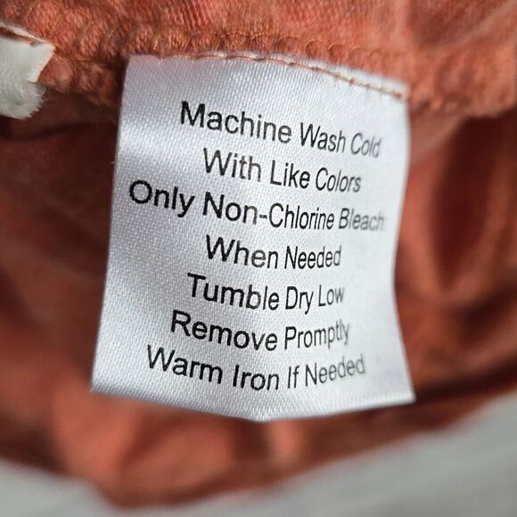 Men's L Short Sleeve Solid V-neck T-Shirt Heather Burnt Orange Lightweight Tee - Picture 4 of 5